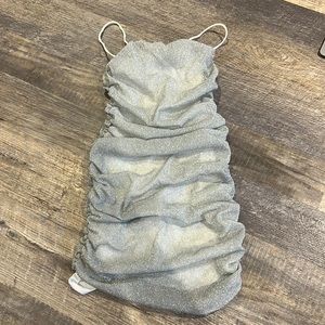 Scrunched sparkle dress